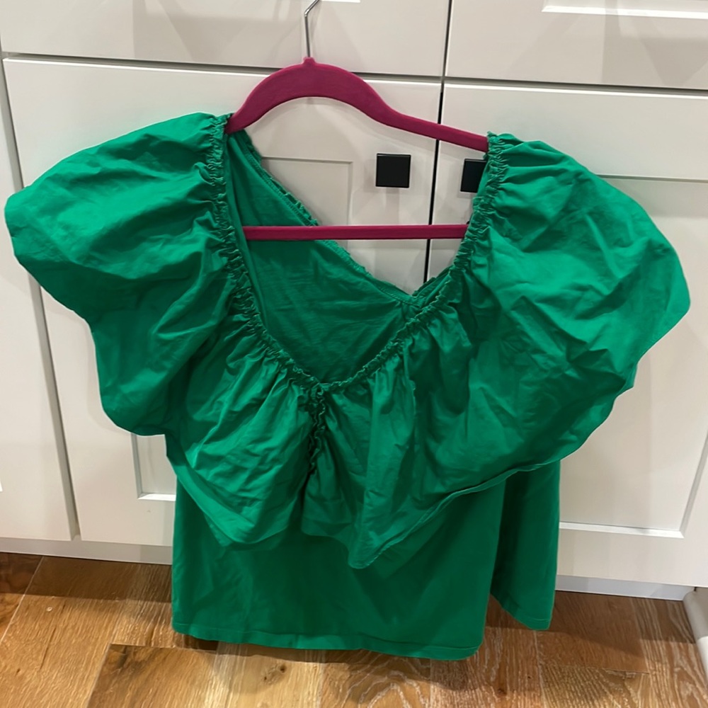 Green short sleeve eloquii blouse